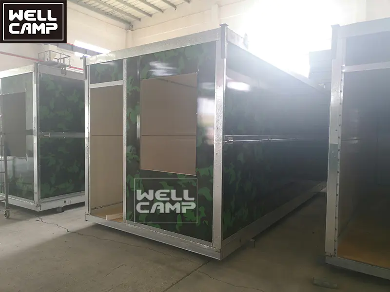 WELLCAMP folding container house temporary modular prefab house small container homes for government project in Philippines