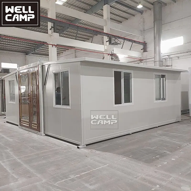 New fashion 20ft 40ft expandable container house durable foldable prefab steel houses hot sale modern home