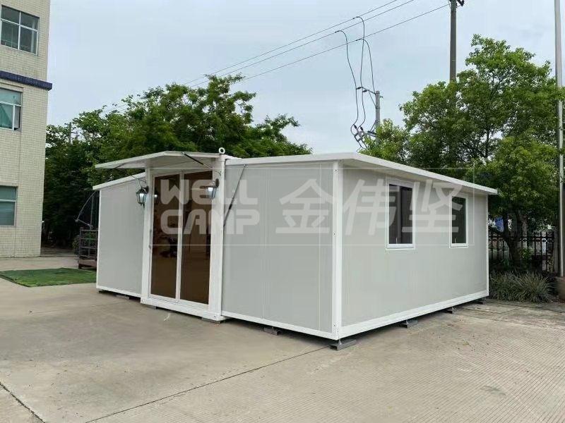 WELLCAMP Expandable Container Home With Solar Energy Portable Shipping Container House With 2 Bedrooms