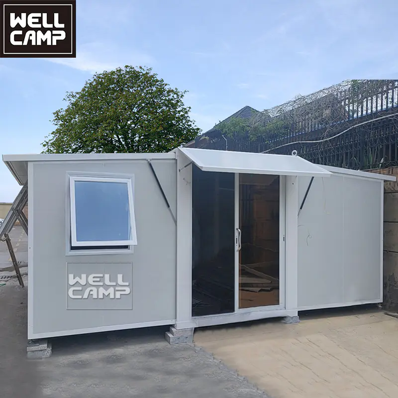 WELLCAMP Top sale expandable container house with two or three room easy to install mobile prefab homes