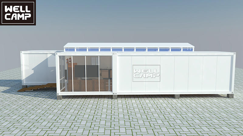 WELLCAMP luxury flat pack container homes china sturdy durable prefab container houses villa hotel easy to install