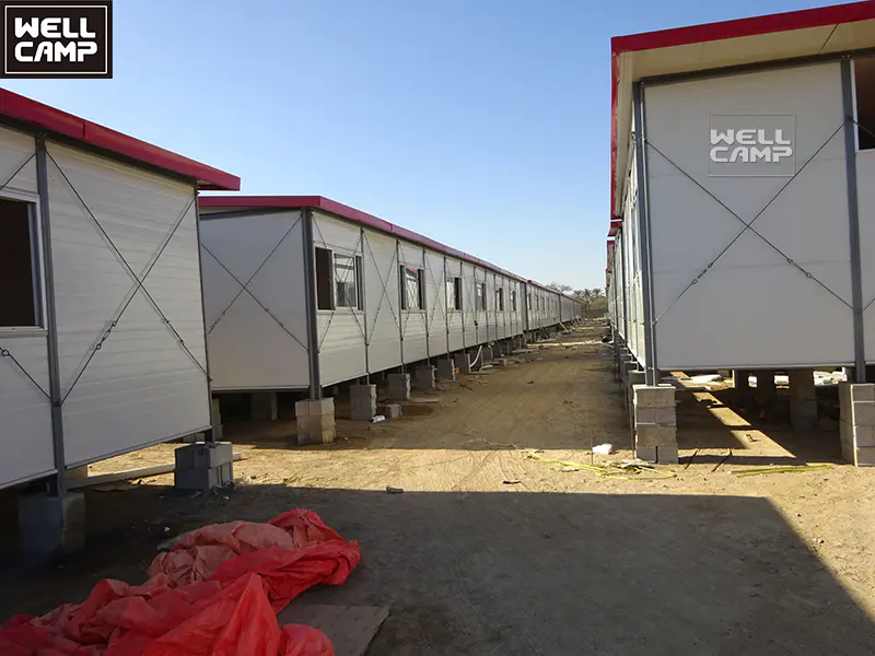 WELLCAMP Affordable Durable Knockdown House Prefabricated Modular K House Economical Mobile Labor Camp Large Homes