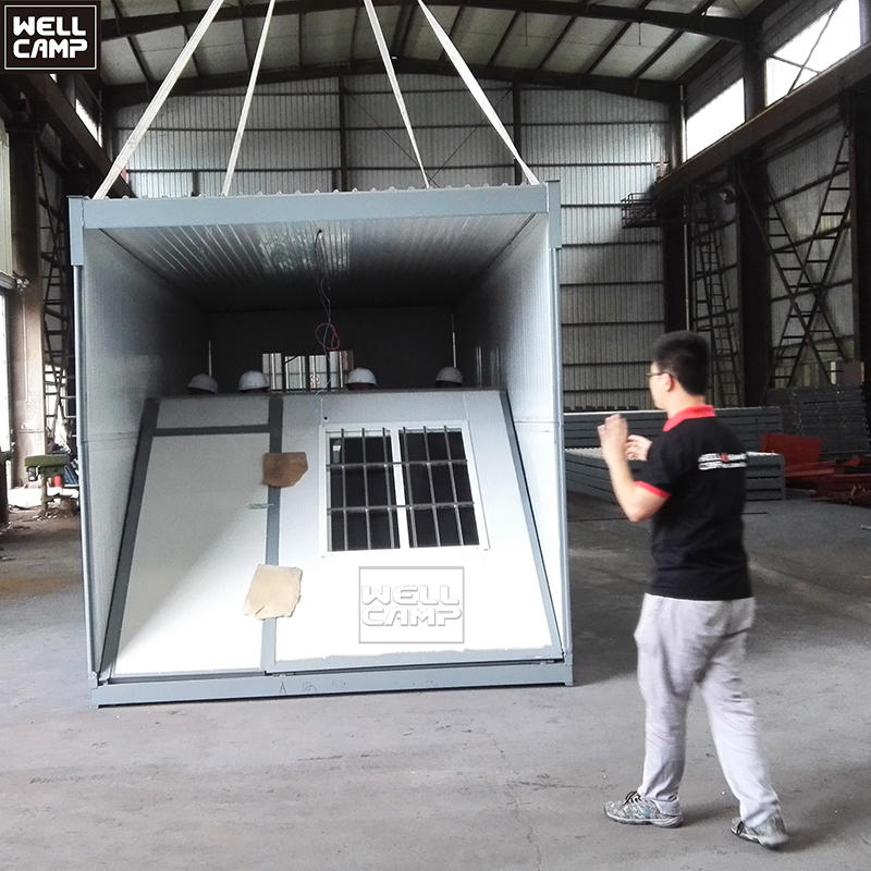 WELLCAMP durable folding container villa four minutes install one house firm foldable expandable prefab homes