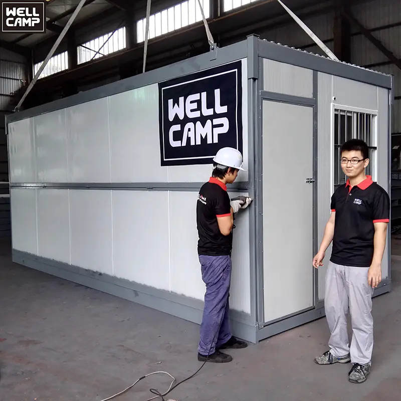 WELLCAMP high quality waterproof fireproof rustproof folding container house firm prefab homes foldable container house