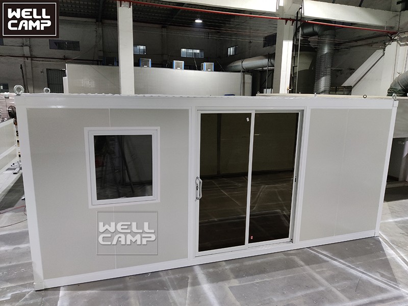product-WELLCAMP-New fashion modular houses one side expandable container house with two room one ba
