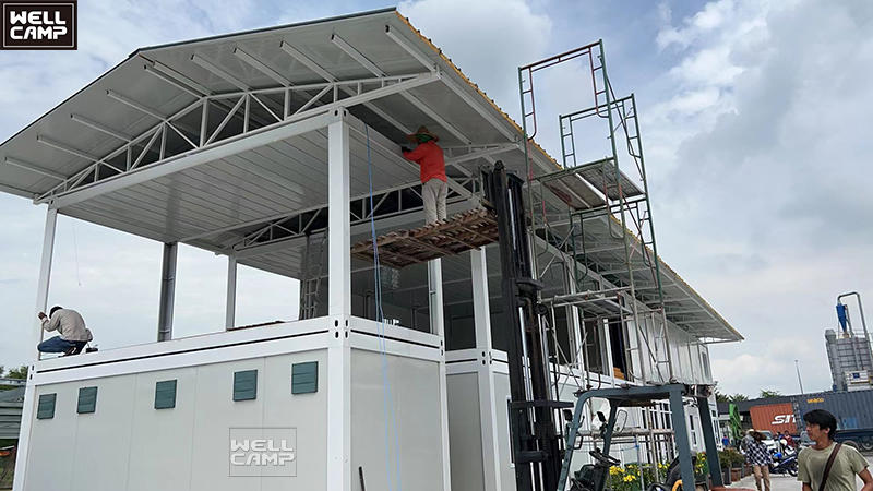 WELLCAMP Steel Structure Industrial Flat Pack Container Homes Office Building Story Prefabricated House Malaysia project