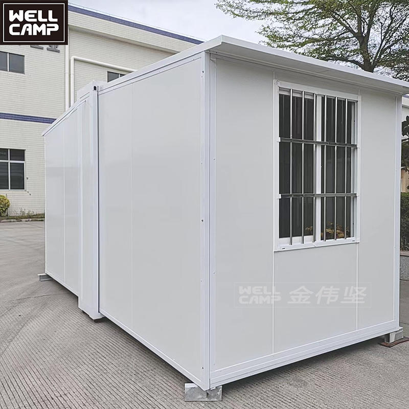 WELLCAMP durable container tiny house home Installation without crane expandable tiny houses prefab with wheels can push