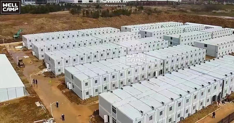 WELLCAMP flat pack container homes factory prefab steel structure office hotel dormitory living container house building