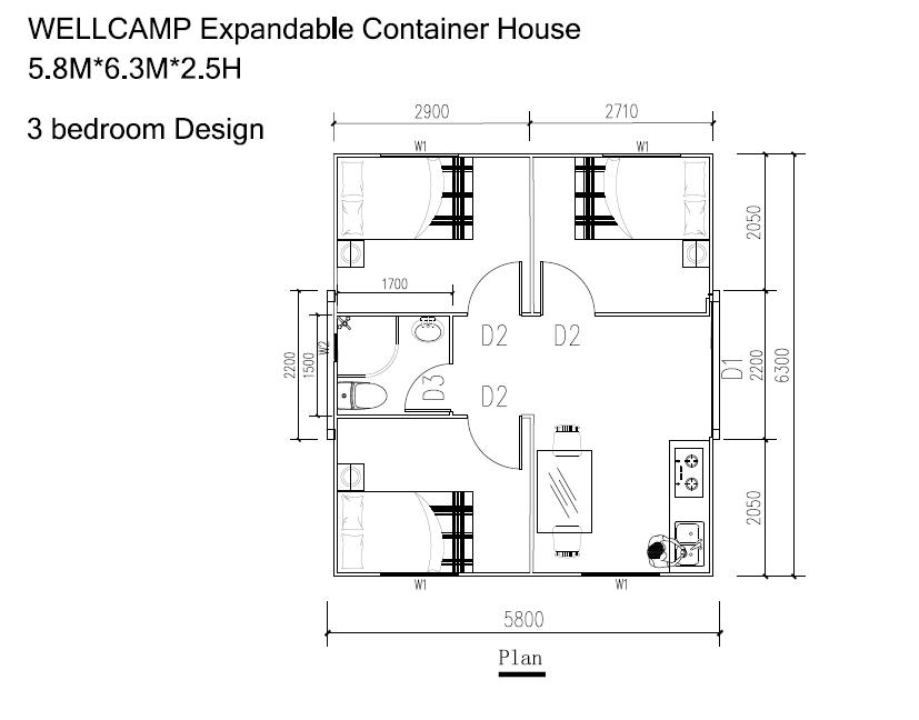 product-WELLCAMP-Luxury high quality 20ft or 40ft expandable container house prefab mobile living fo-2