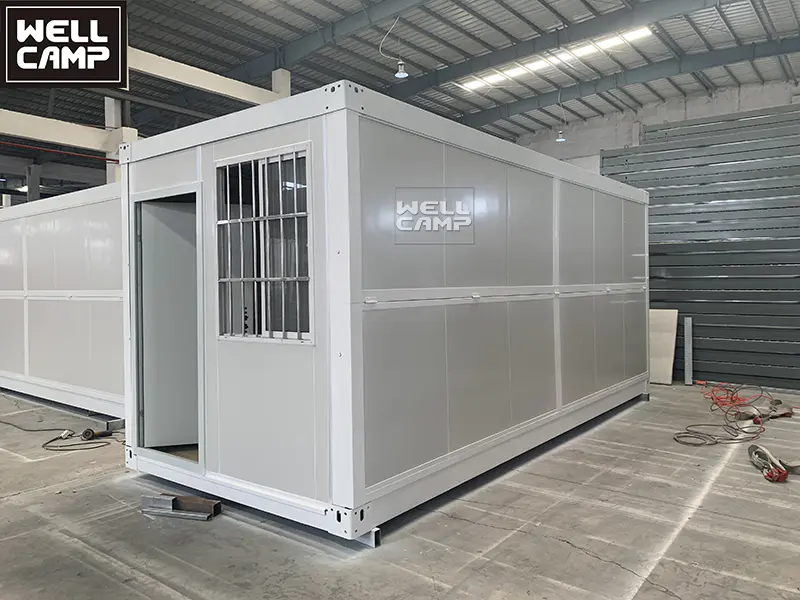 Lengthen folding container house firm durable prefab foldable flat pack living container houses price luxury design