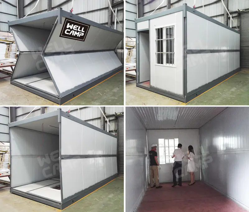 American Standards high quality foldable container house home steel structure folding prefab living container houses