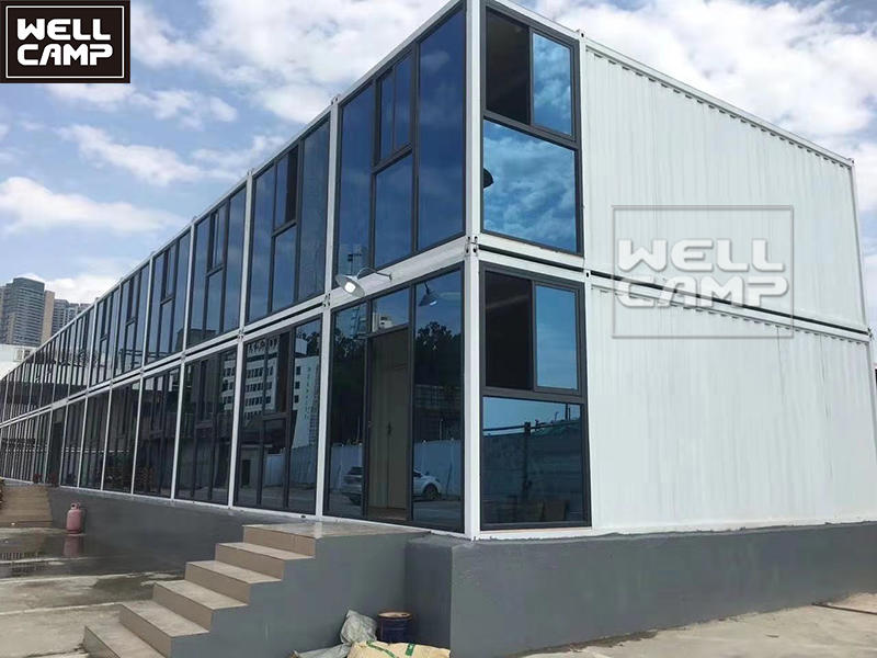 Modern luxury flat pack container office modular strong homes prefab houses easy to install container house
